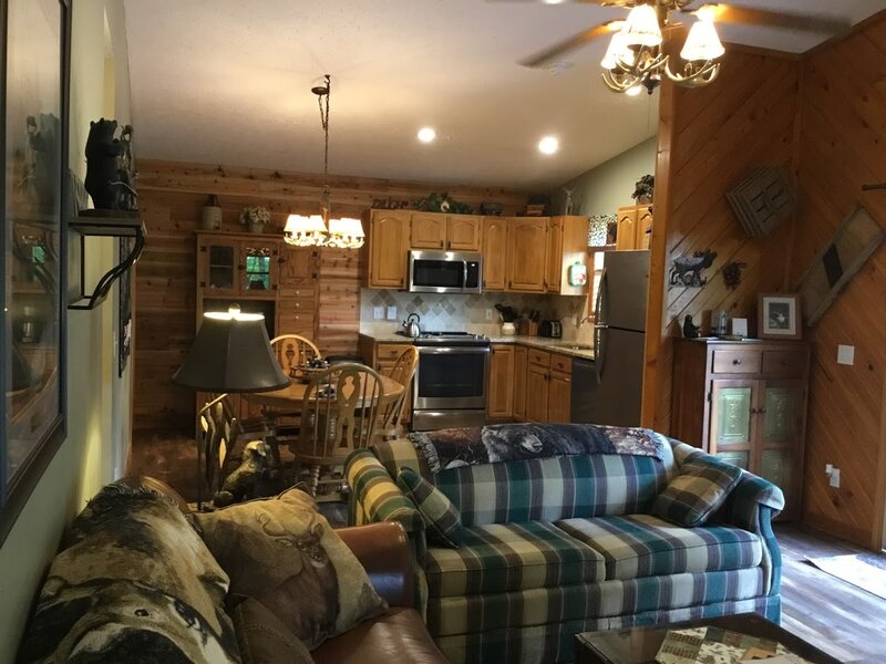 Living room and kitchen